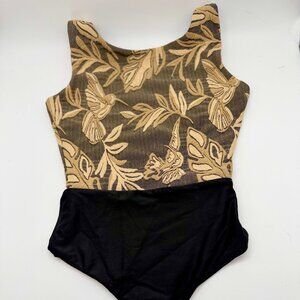 One Piece Floral Backless Swimsuit